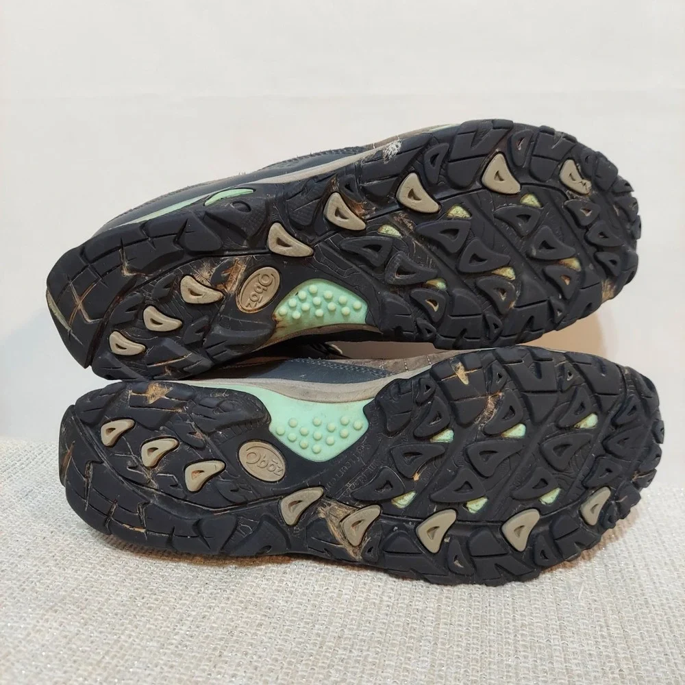 Oboz Women's‎ Sapphire B-Dry Hiking Trail Shoes Gray Blue Womens 10.5
